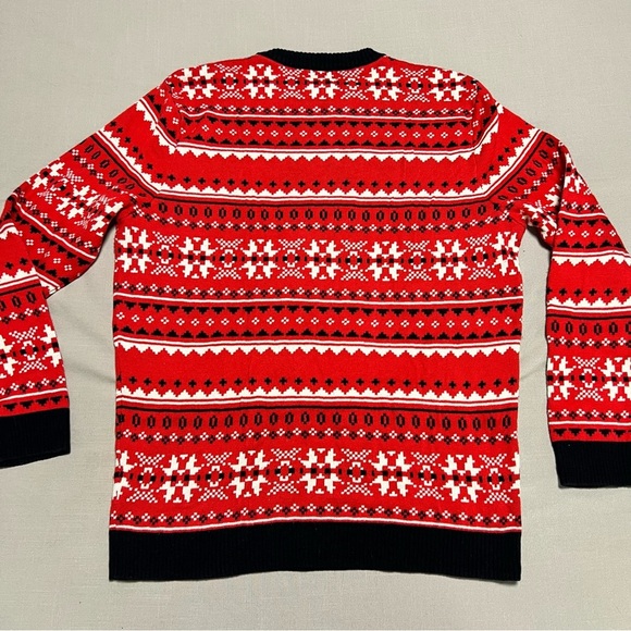 Alex Stevens Red Robot Ugly Christmas Sweater Size Large - Picture 6 of 8